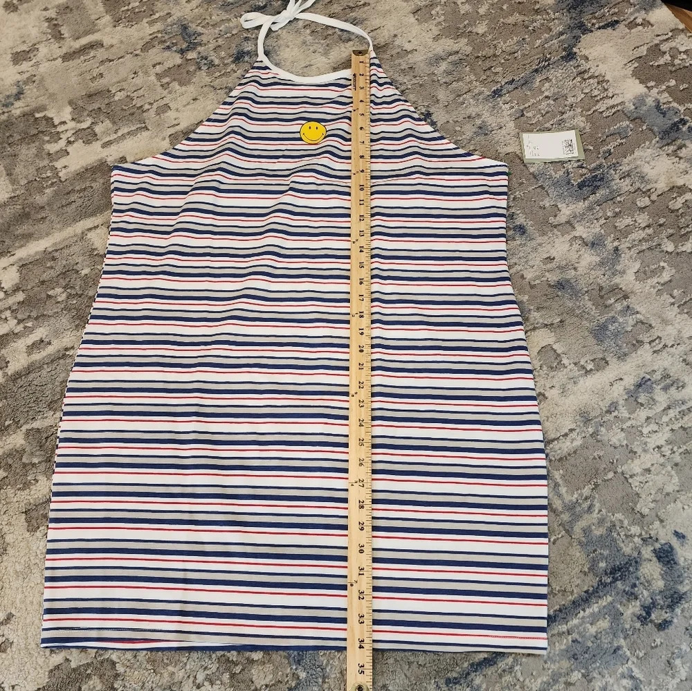 NWT Smiley × H&M halter striped dress.  Size 3XL. Cotton Spandex. - Picture 8 of 11